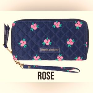 BRAND NEW Simply Southern wallet wristlet flower summer phone holder purse NWT